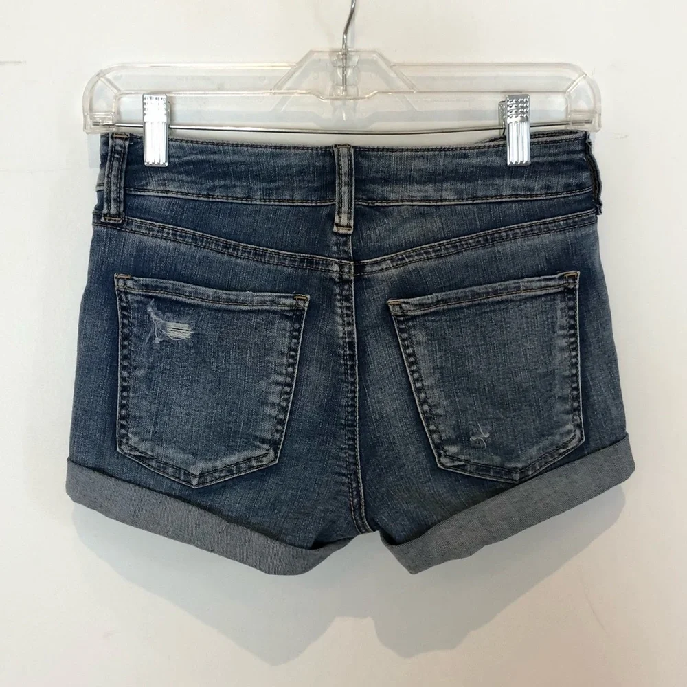 So Favorite Shortie Low Rise Destroyed Jean Shorts